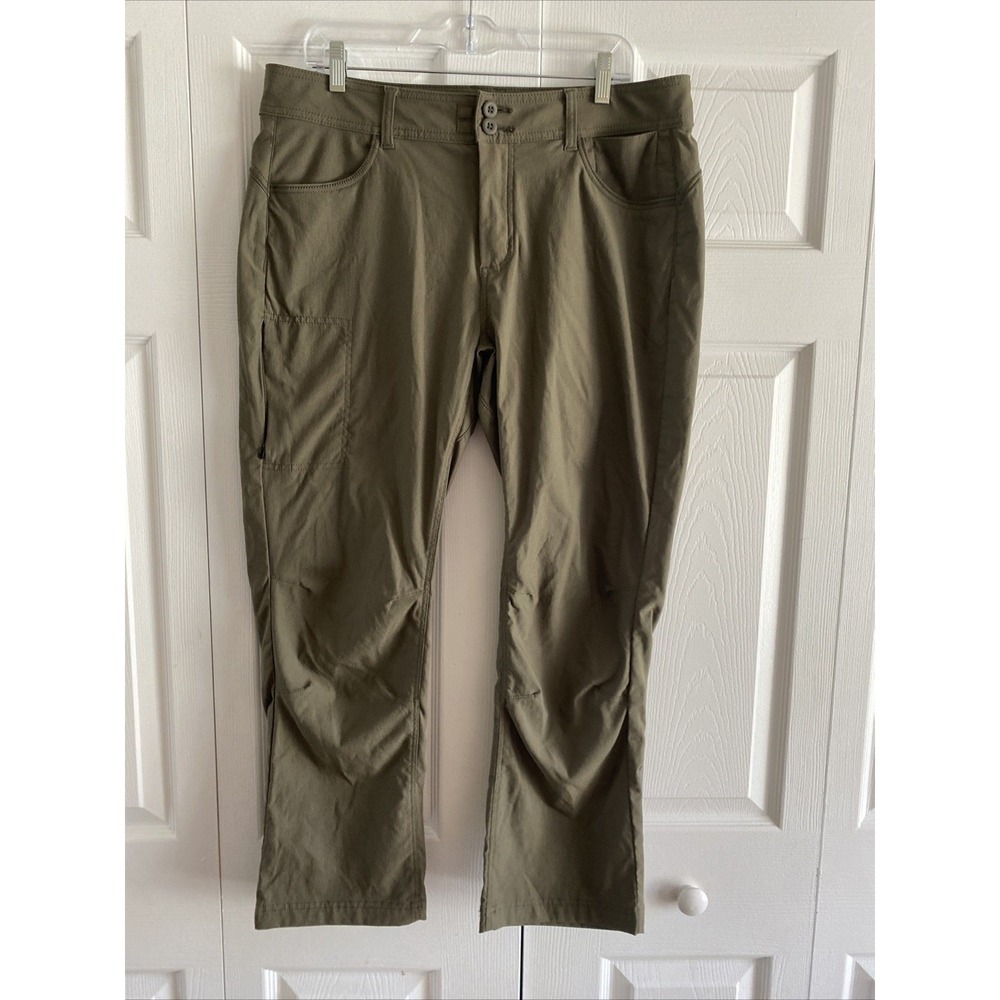 Prana Womens 14 Short Green Halle Straight Leg Utility Pants Hiking Gorpcore